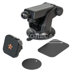 Держатель для телефона автомобильный на торпедо/лоб. стекло магнитный квадратный с телескоп. кроншт.