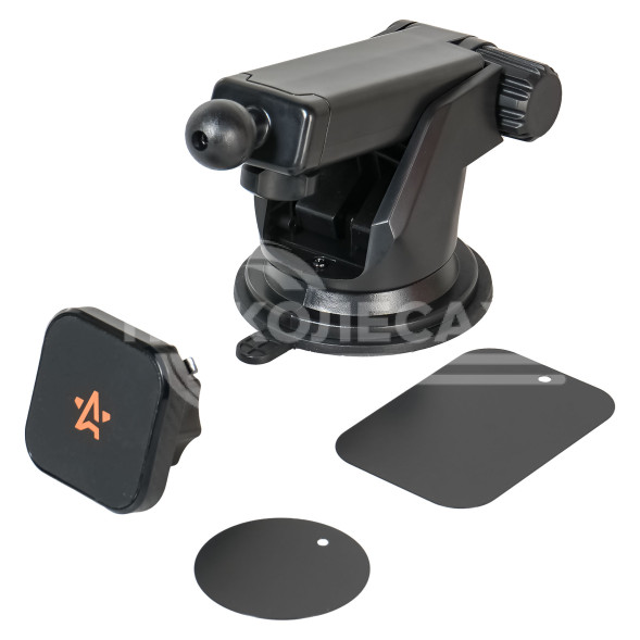 Держатель для телефона автомобильный на торпедо/лоб. стекло магнитный квадратный с телескоп. кроншт.