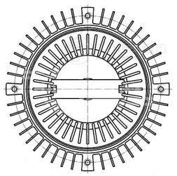 Муфта вязкостная для автомобилей Audi A6 (C4) (94-)/100 (C4) (90-) М24х1.5-6H (без крыльчатки)