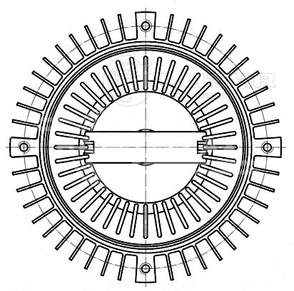 Муфта вязкостная для автомобилей Audi A6 (C4) (94-)/100 (C4) (90-) М24х1.5-6H (без крыльчатки)