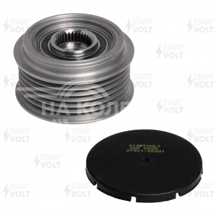 Шкив с обгонной муфтой генератора для автомобилей Hyundai Sonata V (05-)/Sonata VI (09-) 2.0i/2.4i