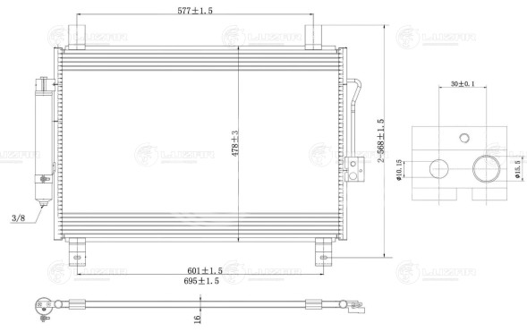 Радиатор кондиционера для автомобилей Pathfinder (12-)/Infiniti QX60 (13-)