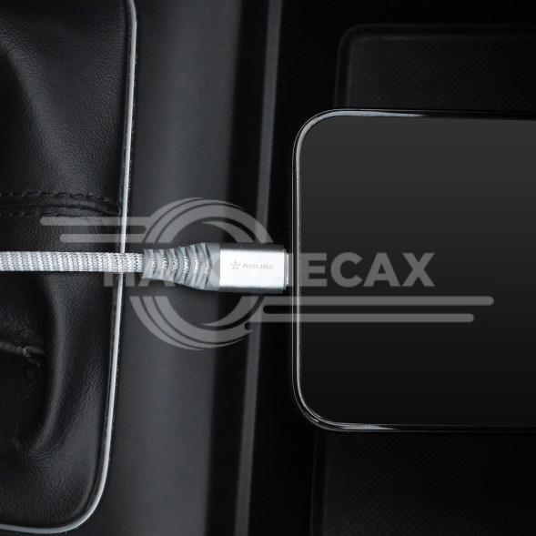 Кабель Type-C - micro USB 1м, серый нейлоновый