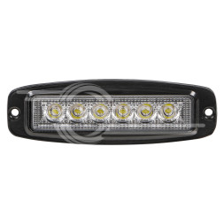 Фара светодиодная прямоугольная врезная 6LED, рассеянный свет, 18Вт, 185х60х35мм, 12/24В