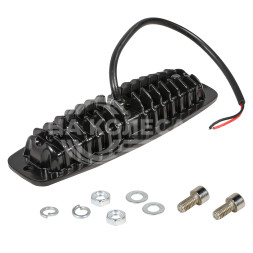 Фара светодиодная прямоугольная врезная 6LED, рассеянный свет, 18Вт, 185х60х35мм, 12/24В