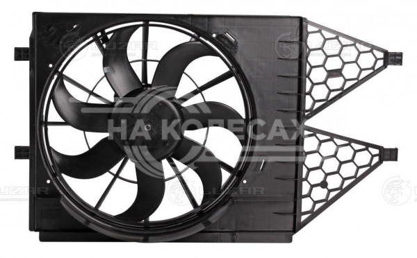 Электровентилятор охлаждения для автомобилей VW Polo (10-)/(20-)/Skoda Rapid (12-) /(20-) (с кожухом)