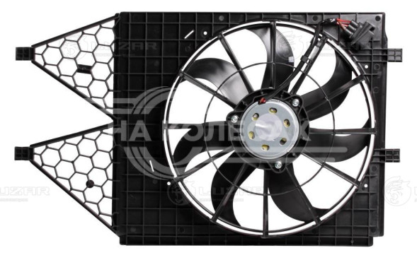 Электровентилятор охлаждения для автомобилей VW Polo (10-)/(20-)/Skoda Rapid (12-) /(20-) (с кожухом)