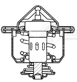 Термостат для автомобилей Mitsubishi Lancer X (07-)/Outlander XL (06-)/ASX (10-) 1.8i/2.0i/2.4i (82°С) (термоэлемент)