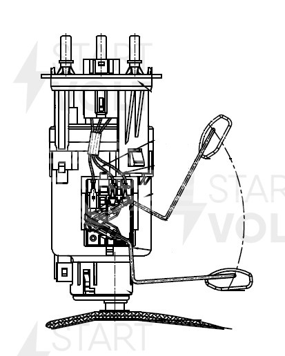 Модуль топливного насоса для автомобилей Hyundai Santa Fe (00-) 2.0i/2.4i/2.7i