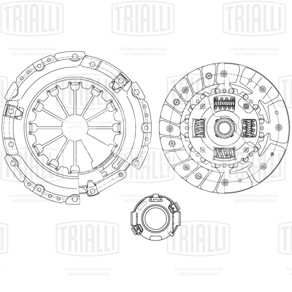Комплект сцепления в сборе для автомобилей Lifan X60 (15-)/Solano (16-) 1.8i (220мм) с муфтой