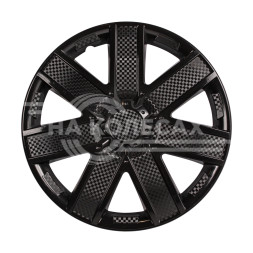 Колпаки колесные 13&quot; &quot;Гелакси&quot;, черный глянец, карбон, компл. 2 шт.