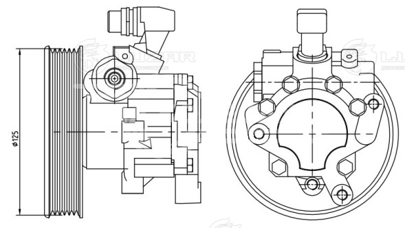 Насос ГУР для автомобилей Mercedes-Benz ML (W163) (98-)/E (W210) (95-)