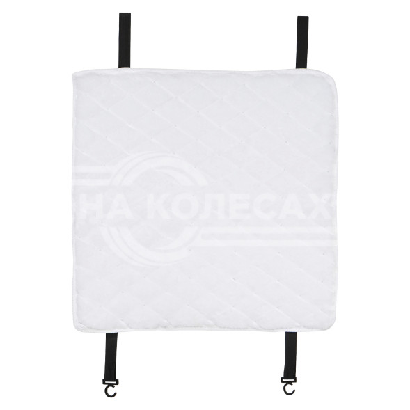 Накидка (подушка) из искусственного меха на сиденье, белая с коротким ворсом, 1 шт.