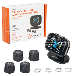 Система контроля давления в шинах TPMS, 4 внешних датчика, дисплей мини