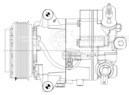 Компрессор кондиционера для автомобилей Astra J (10-) 1.6i/1.8i (109mm 6PK)