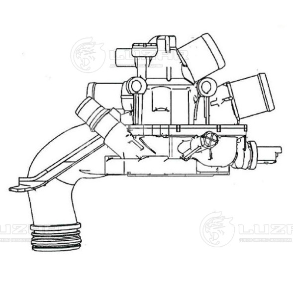 Термостат для автомобилей Peugeot 308 (11-)/Citroen C4 (10-) 1.6i AT («быстросъём», датчик температуры справа)