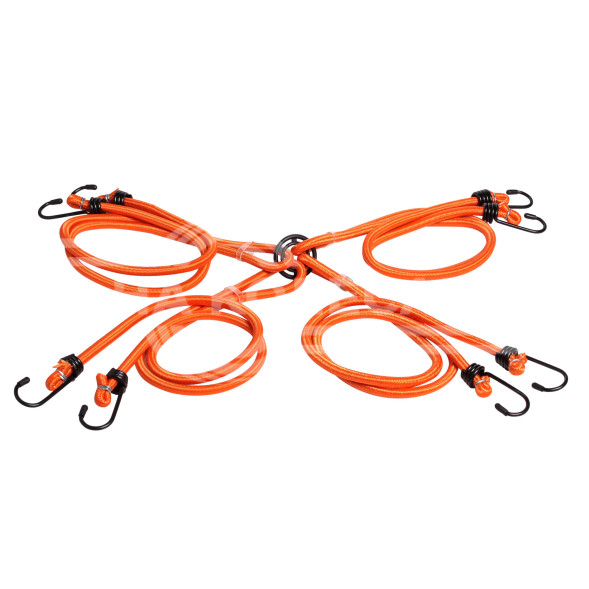 Резинки-стяжки набор &quot;Паук&quot; 4шт.-120 см, D-8 мм (металлические крючки)