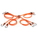 Резинки-стяжки набор &quot;Паук&quot; 4шт.-120 см, D-8 мм (металлические крючки)