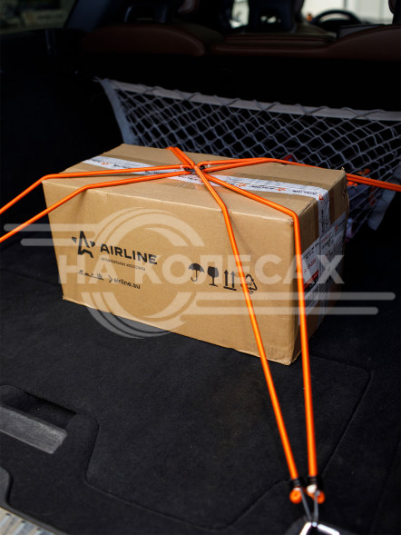 Резинки-стяжки набор &quot;Паук&quot; 4шт.-120 см, D-8 мм (металлические крючки)