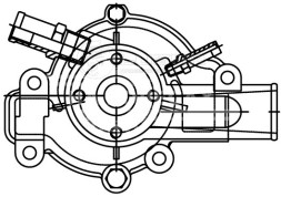 Насос водяной для автомобилей ГАЗель-Бизнес (штуцер d-9мм;2 болта)