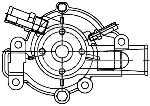 Насос водяной для автомобилей ГАЗель-Бизнес (штуцер d-9мм;2 болта)