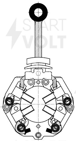 Узел щеточный стартера для автомобилей Toyota Avensis T250 (03-) 2.0i/2.4i