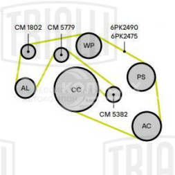 Ролик приводного ремня для автомобилей Audi A6 (11-) 2.0TDi (опор.) h26