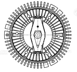 Муфта вязкостная для автомобилей SsangYong Actyon/Kyron (05-) 2.0d/2.7d (без крыльчатки)