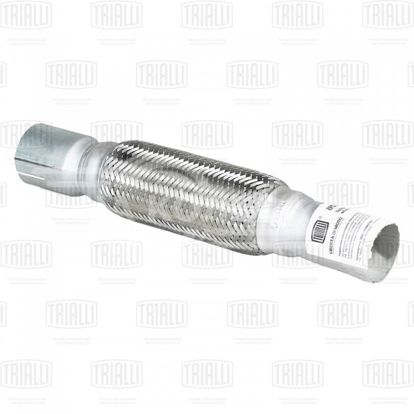 Переходник 45/50 L=350 под хомут с виброкомпенсатором 45х200 (нержавеющая алюминизированная сталь)