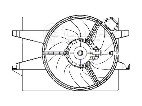 Электровентилятор охлаждения для автомобилей Ford Fiesta (01-)/Fusion (02-) (с кожухом) A/C-