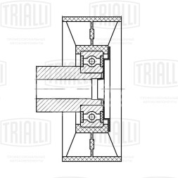 Ролик приводного ремня для автомобилей Ford Transit (06-) 2.4d (опорный)
