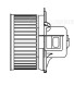 Электровентилятор отопителя для автомобилей Peugeot 206 (00-) A/C+