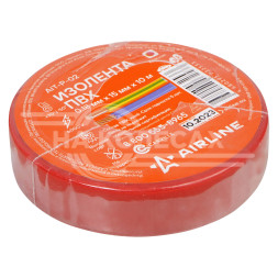 Изолента ПВХ, красная, 15 мм*10 м