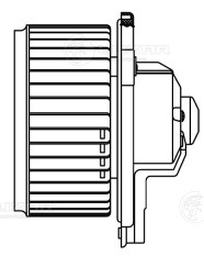 Электровентилятор отопителя для автомобилей Toyota RAV 4 (00-) (квадр. разъем)