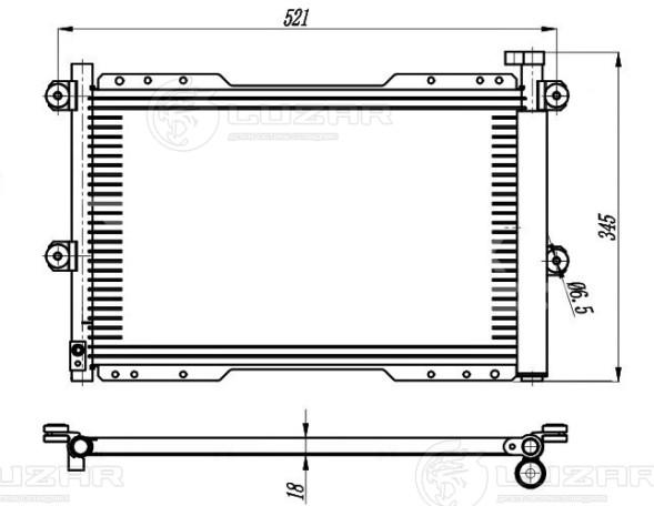 Радиатор кондиционера для автомобилей Jimny II (98-) (со встроенным ресивером)