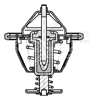 Термостат для автомобилей Lancer IX (00-)/Carisma (95-) (88°С) (термоэлемент)
