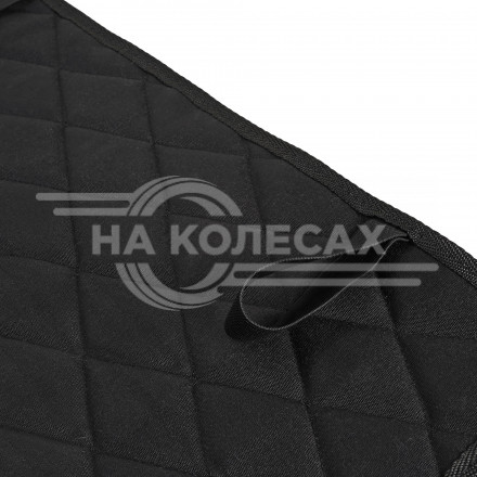 Накидка (подушка) из искусственного меха на сиденье, черная с коротким мехом, 1 шт.