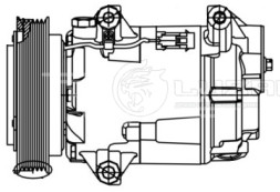 Компрессор кондиционера для автомобилей Megane II (02-) 1.4i/1.6i
