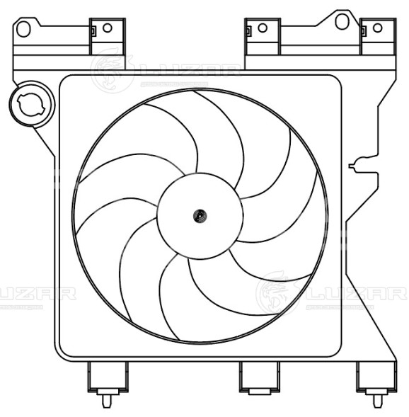 Электровентилятор охлаждения для автомобилей Citroen Berlingo I (96-)/Peugeot Partner I (96-) A/C- (с кожухом)