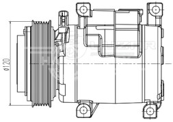 Компрессор кондиционера для а/м Jeep Grand Cherokee IV (WK2) (10-) 3.0i/3.6i