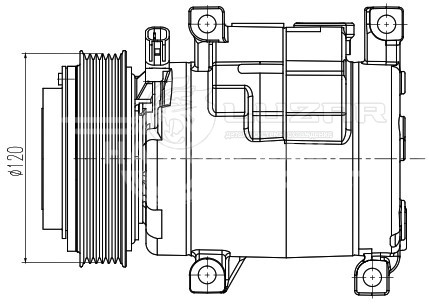 Компрессор кондиционера для а/м Jeep Grand Cherokee IV (WK2) (10-) 3.0i/3.6i