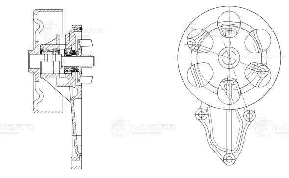 Насос водяной для автомобилей Honda Accord (03-)/CR-V (02-) 2.4i [K24A4]