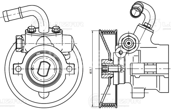 Насос ГУР для автомобилей Chevrolet Captiva (06-)/Opel Antara (06-) 3.2i
