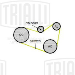 Ролик приводного ремня для автомобилей VW Tiguan (07-) 1.8TSi/2.0TSi [EA888 gen.2] с натяжным механизмом
