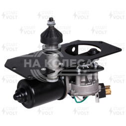 Моторедуктор стеклоочистителя для спецтехники МТЗ-82 12V (передний, к-т с устан. панелью)