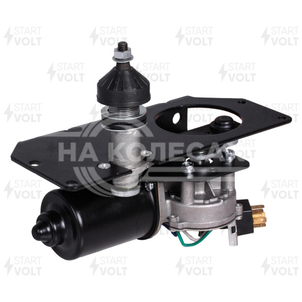 Моторедуктор стеклоочистителя для спецтехники МТЗ-82 12V (передний, к-т с устан. панелью)