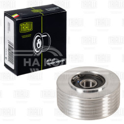 Ролик привод. ремня для автомобилей ГАЗ/УАЗ (ЗМЗ-40524/40525/40904 Евро-2 3, УМЗ-4216 Евро-3, 4) А/С+ (опорный) металлический усиленный