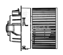 Электровентилятор отопителя для автомобилей Peugeot 308 (07-)/408 (10-)/Citroen C4 (10-) (auto A/C)