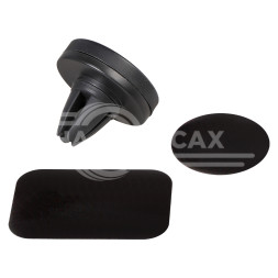 Держатель для телефона автомобильный в дефлектор магнитный обрезиненный круглый