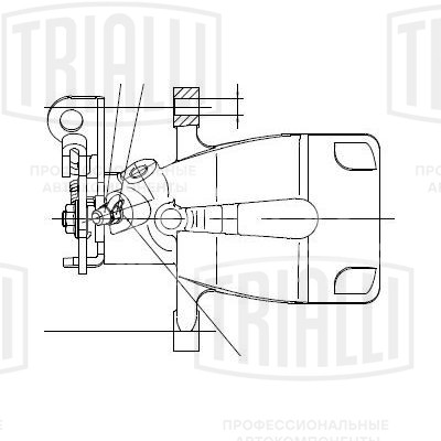 Суппорт тормозной для автомобилей Renault Megane II (02-) задний левый d=34мм